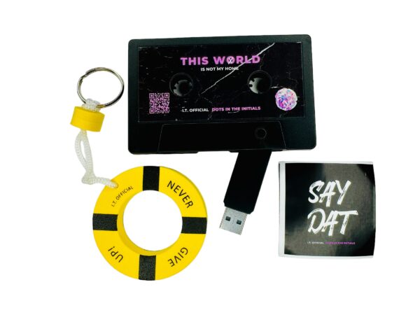 This World Is Not My Home album pack flashtape USB sticker and floatable life preserver keychain