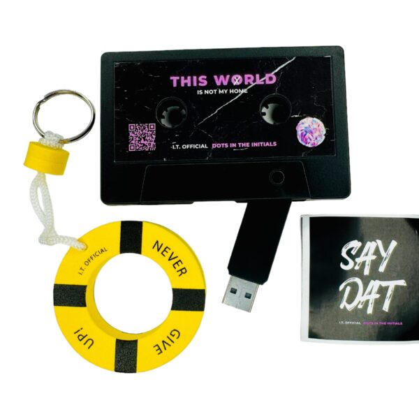 This World Is Not My Home album pack flashtape USB sticker and floatable life preserver keychain